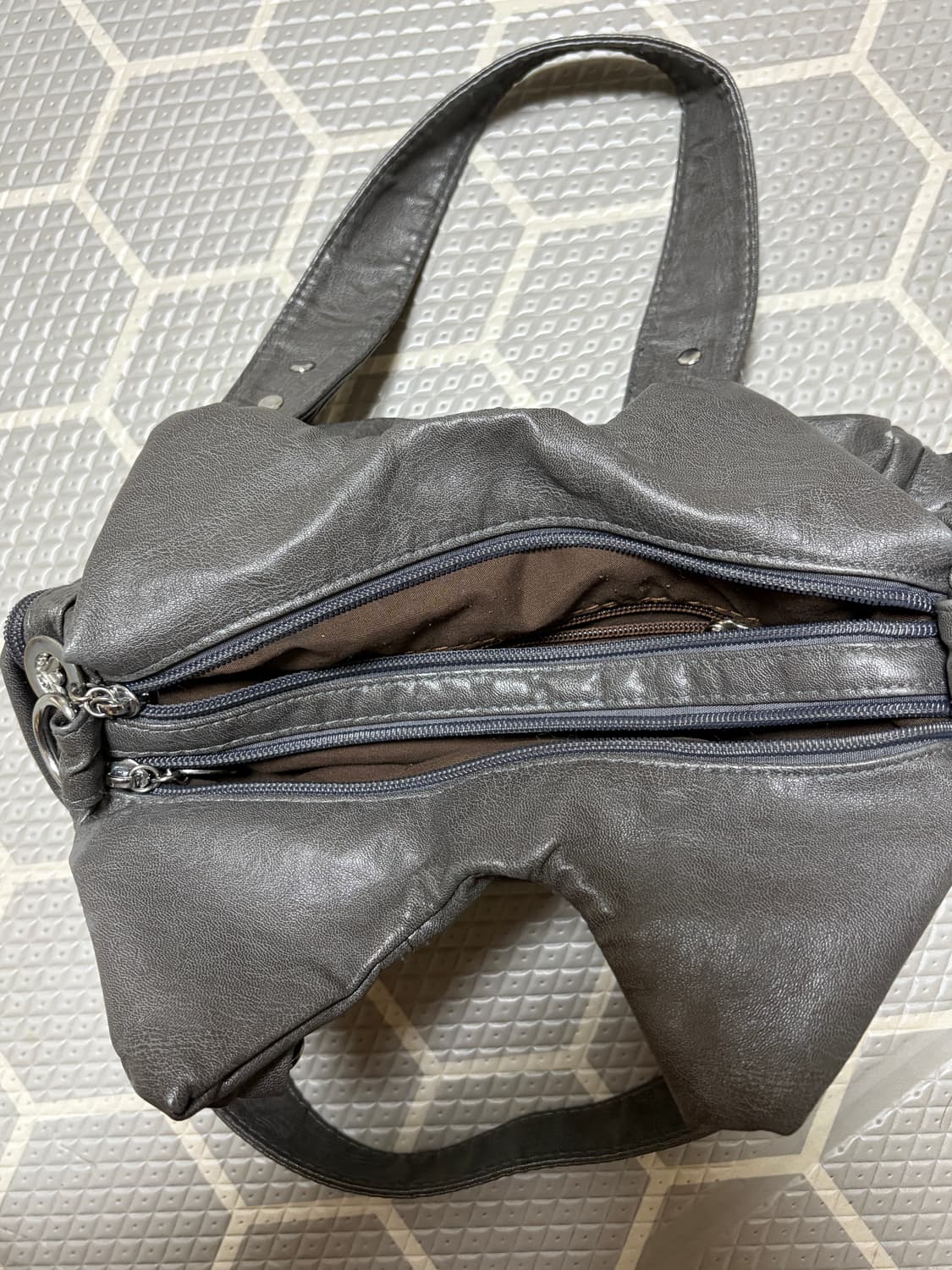 일본 빈티지 숄더백 그레이 상품이미지6