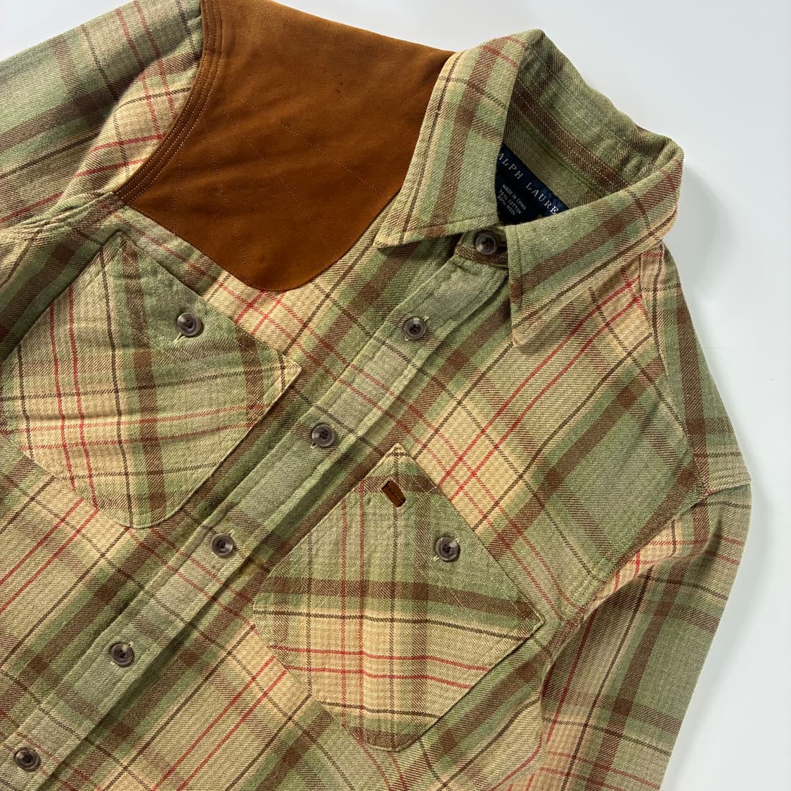 Polo  랄프로렌 숄더 스웨이드 코튼 울 체크 셔츠  상품이미지3