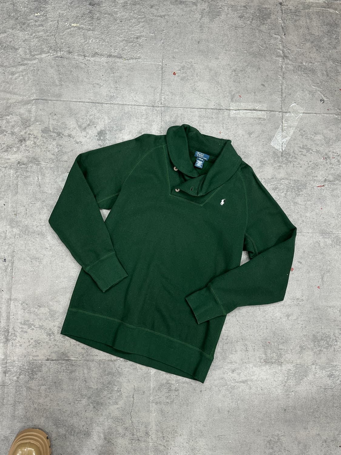 폴로 숄카라 맨투맨 그린 상품이미지1