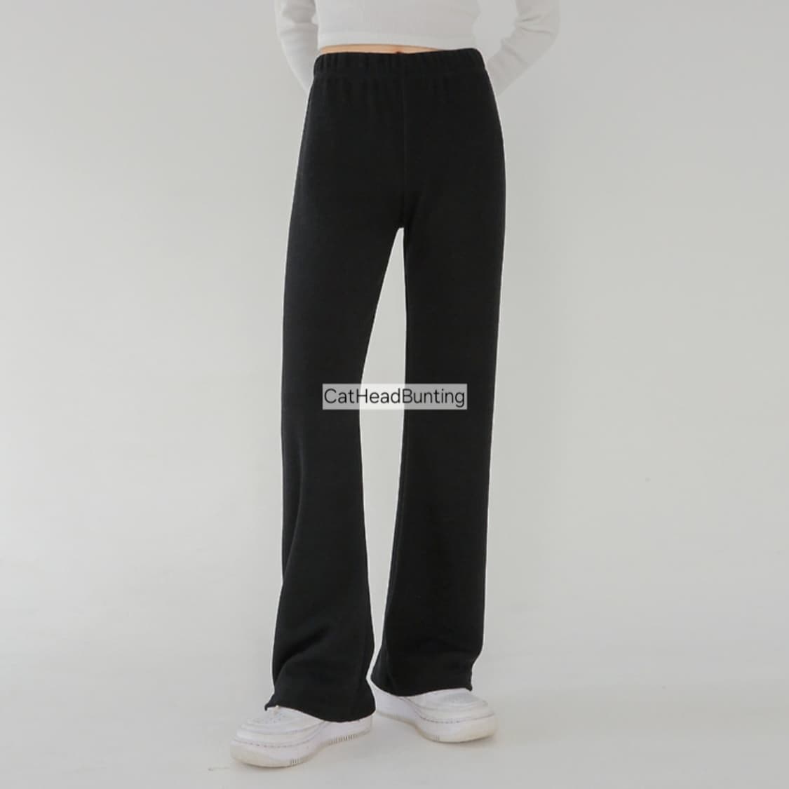 블랙업 세미 부츠컷 니트 팬츠 3C_아이보리.다크그레이.블랙 상품이미지2