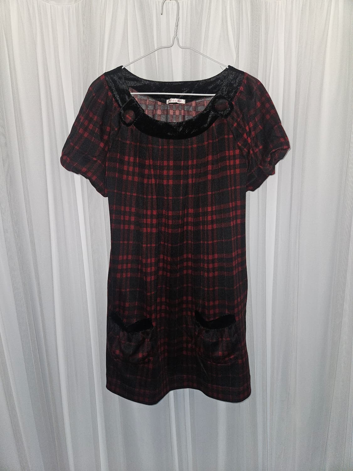 colza 빈티지 레드 체크 원피스 니혼진 공겜여주 갸루 캐캐체 슈슈룬 상품이미지1