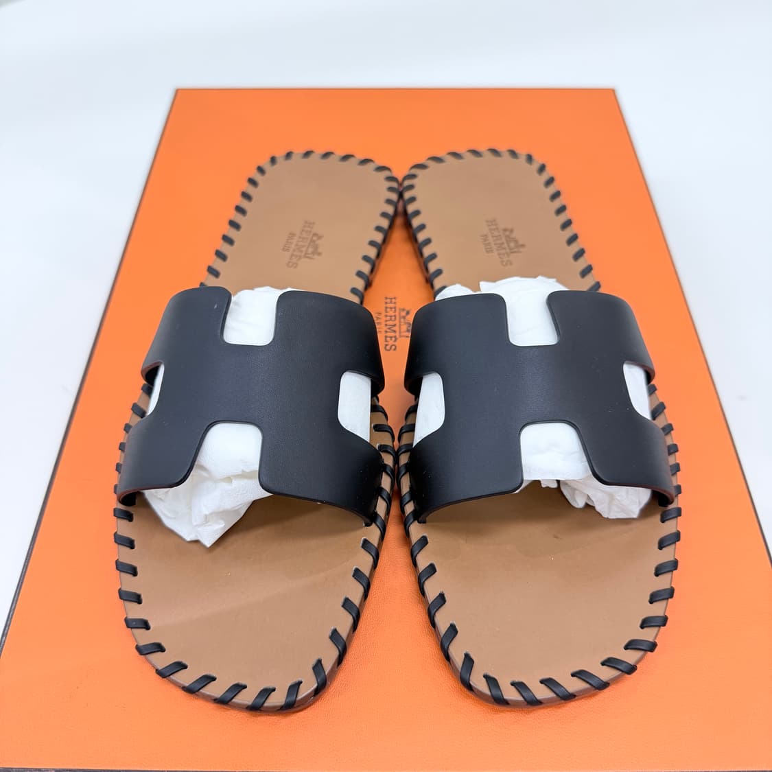 [미사용/235] 에르메스 이즈미르 투톤 스티치 샌들 슬리퍼 상품이미지6