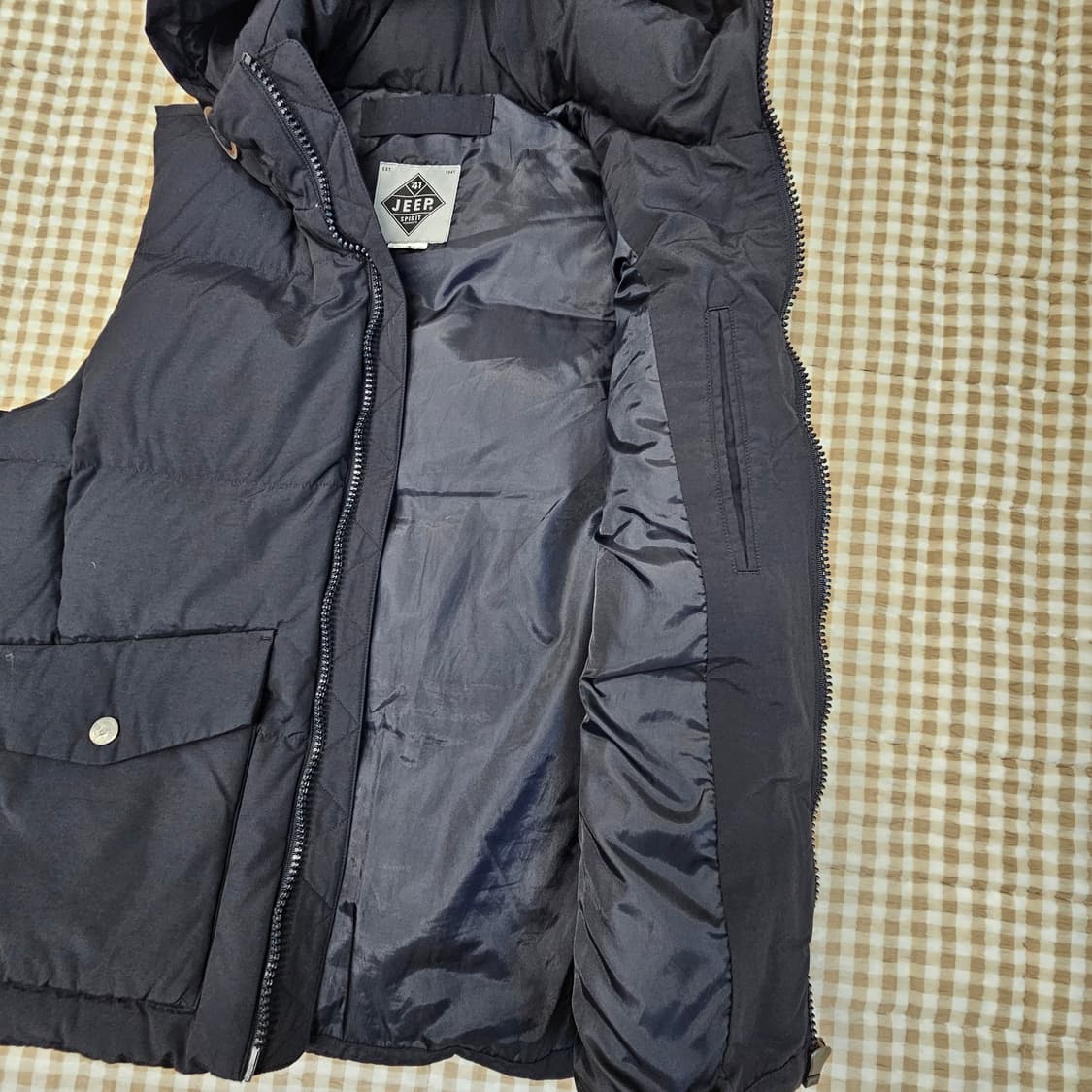 지프 오리털 패딩 베스트 조끼 남자100 상품이미지5