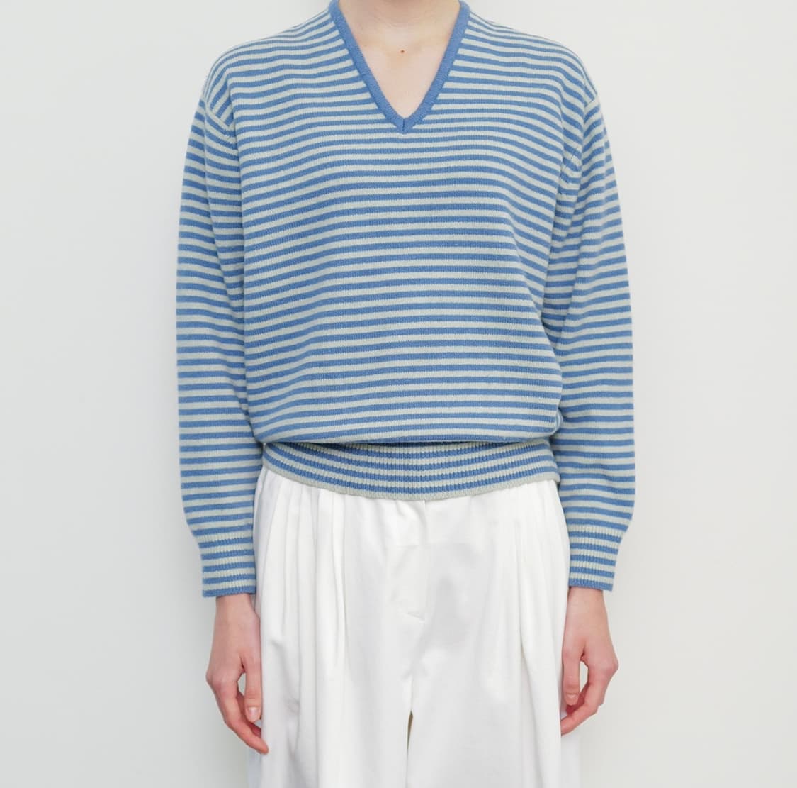 문달 리스카 니트 moondalRisca Knit in Fade Blue 상품이미지1