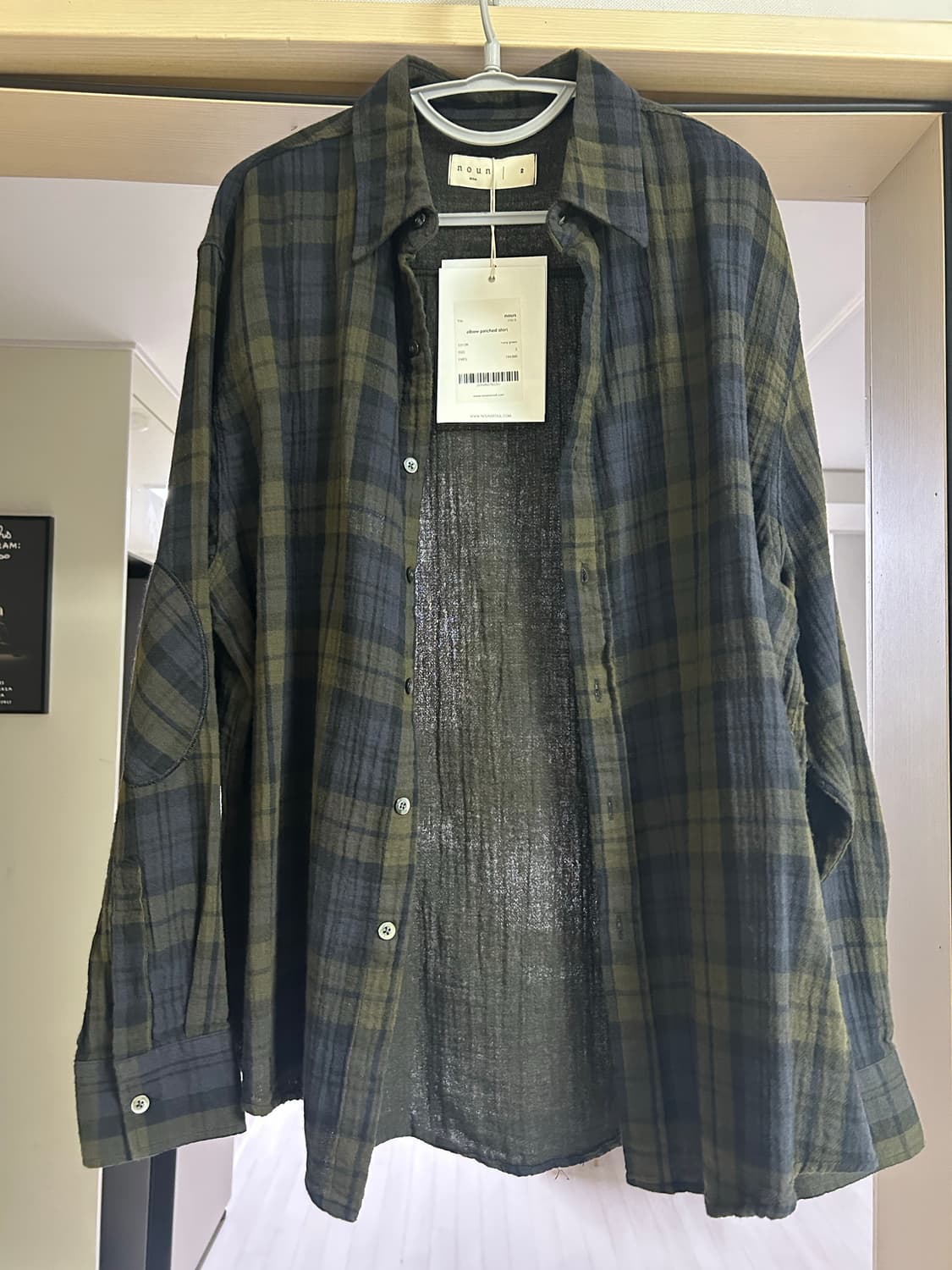 노운 엘보우 체크 셔츠 (새상품) 상품이미지1