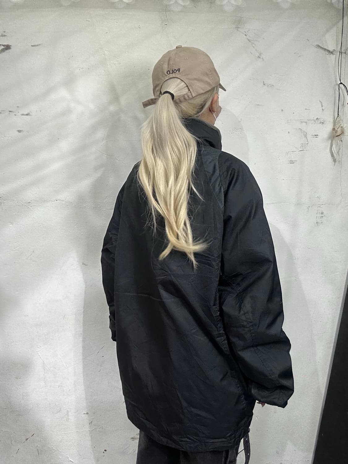 아식스 블랙 올드스쿨 오버핏 바람막이 트랙 자켓 XL 상품이미지3