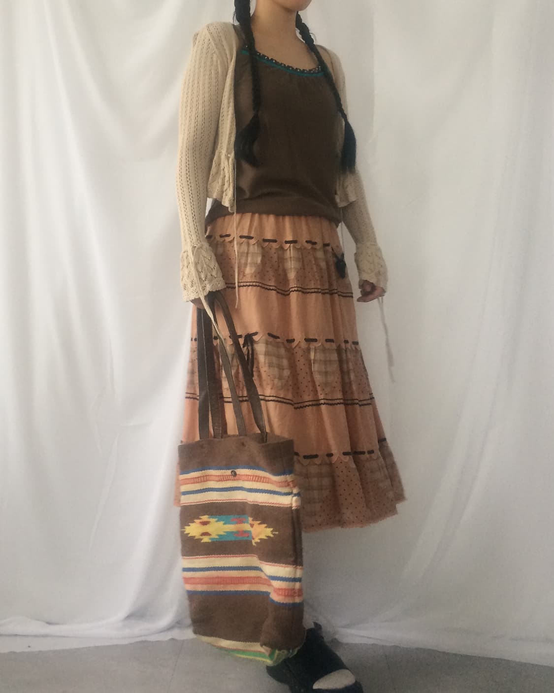 Patch work pattern layer skirt 상품이미지6