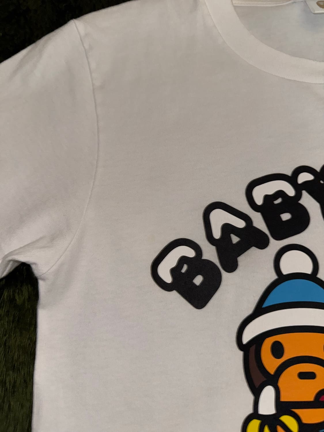 [XS] 베이프 베이비마일로 & 베이비리사 반팔 티셔츠 화이트 상품이미지5