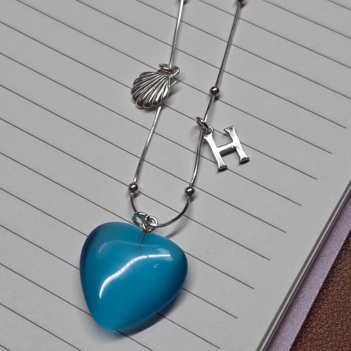 guitbol 귓볼 체코유리펜던트 실버925 목걸이 상품이미지3