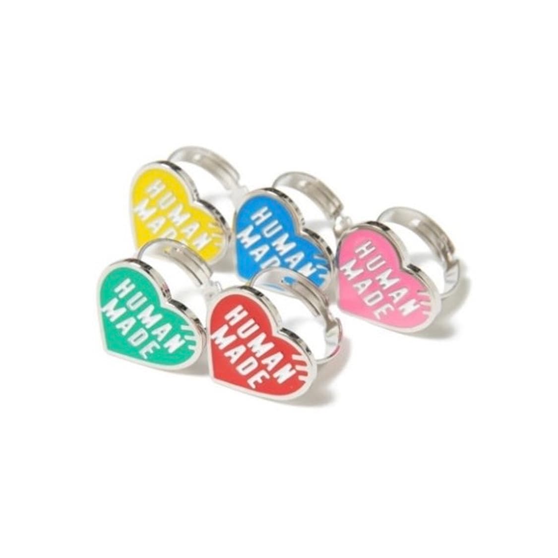 [ONE SIZE] 휴먼메이드 하트 실버 링 블루 상품이미지4