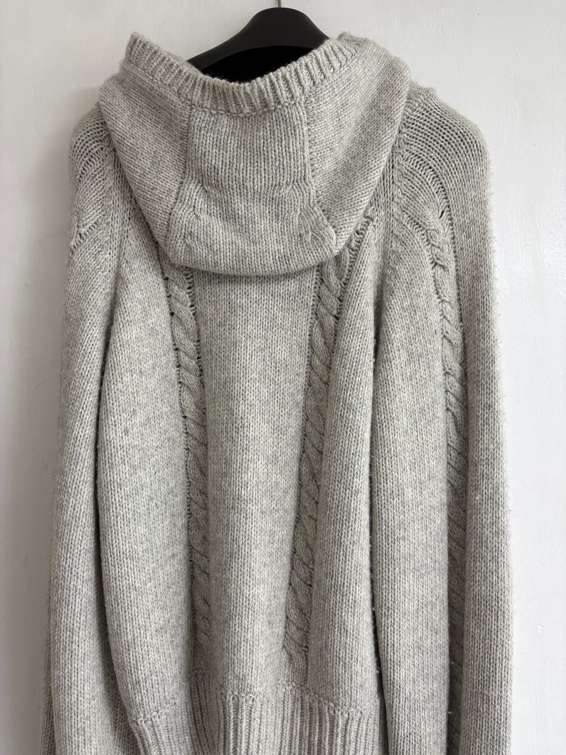 울리카상투스 후디드 로프 가디건 그레이 상품이미지6