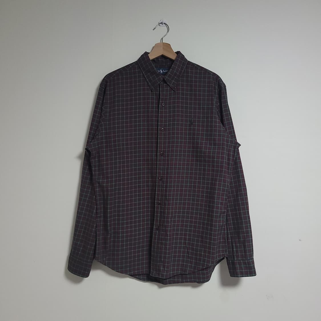 (L) POLO 폴로 랄프로렌 체크 긴팔 셔츠 남방 상품이미지1