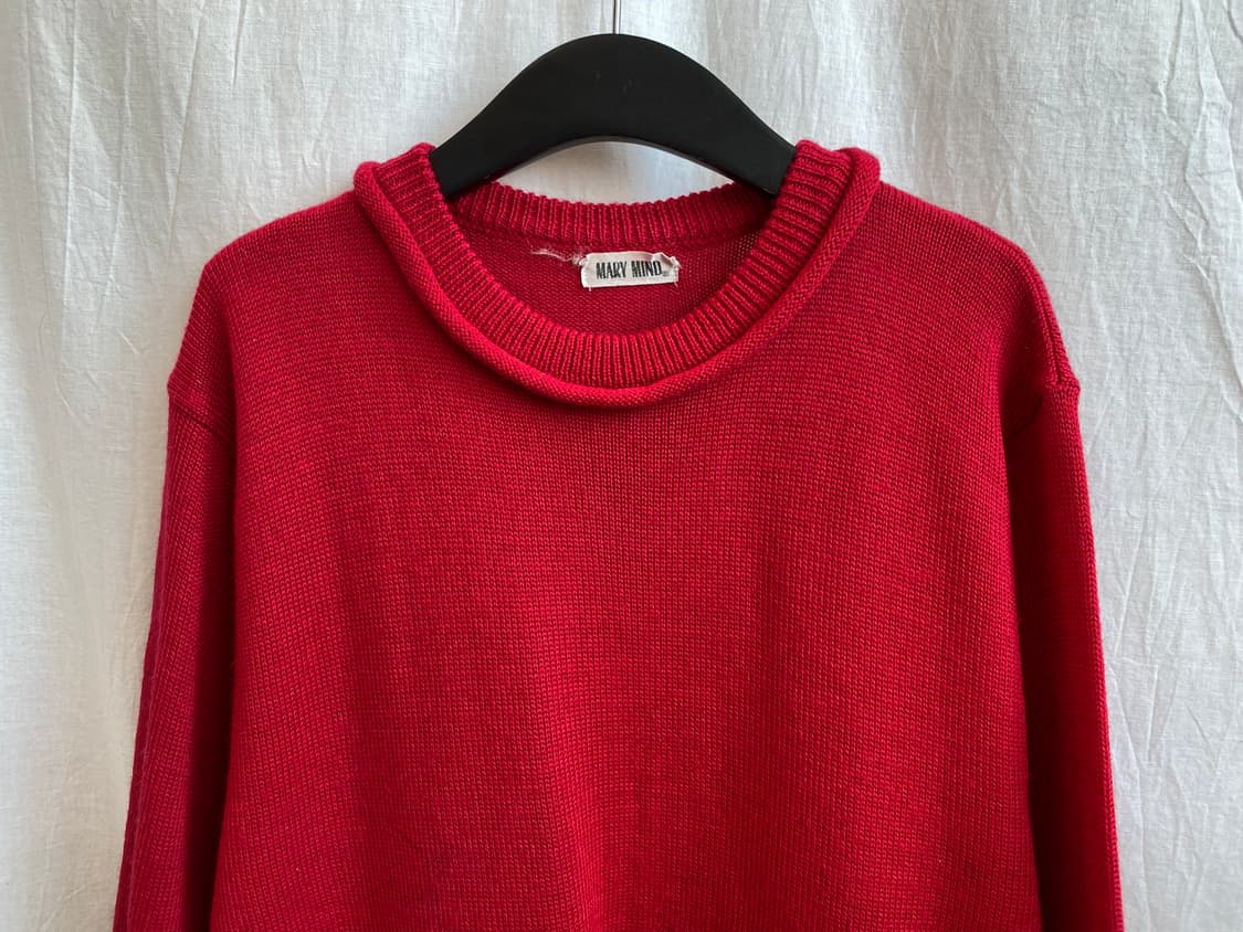 MARY MIND 레드 울혼방 니트(L) 상품이미지3