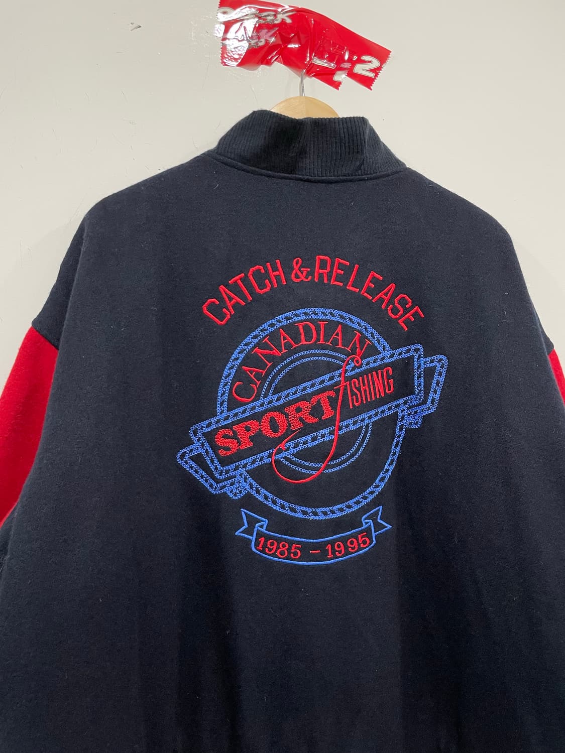 (빈티지)Made in Canada 체인스티치 컬러블록 울 바시티자켓 상품이미지9