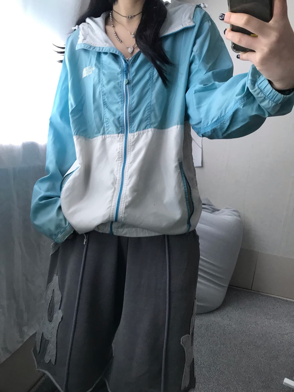 노페 연하늘 바람막이 상품이미지5