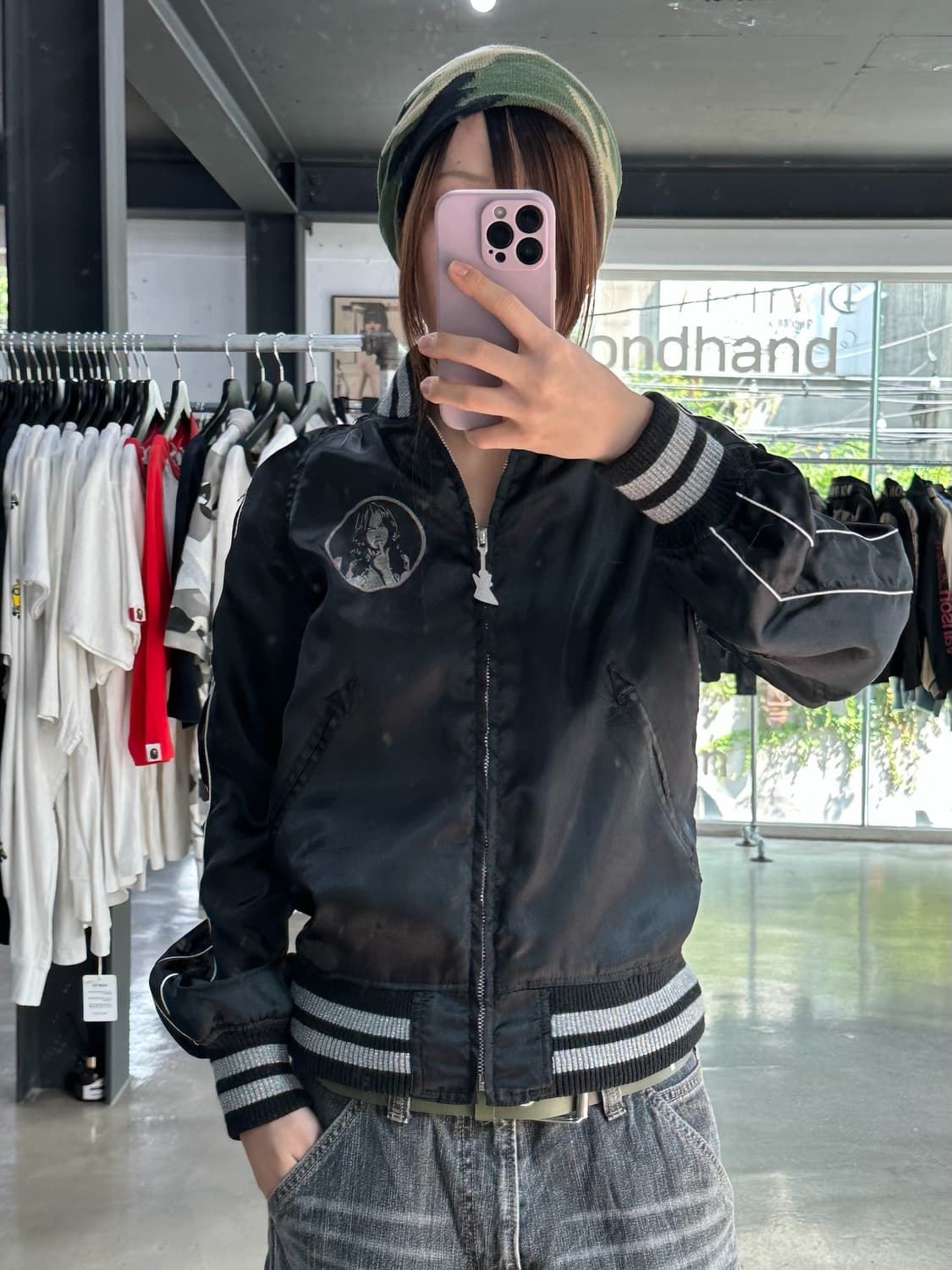 히스테릭글래머 자수로고 블루종 상품이미지4