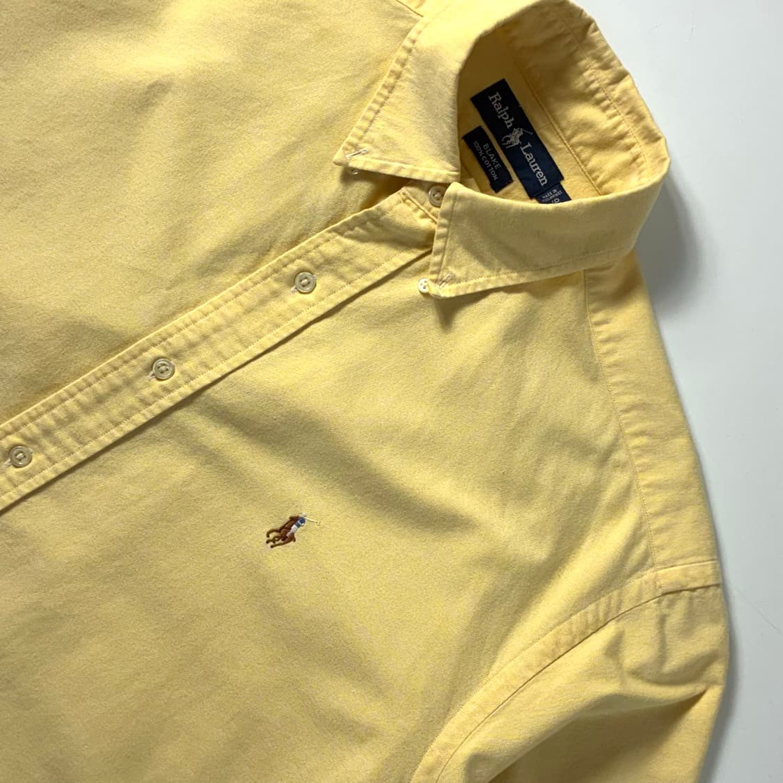 Polo  폴로 랄프로렌 자수 코튼 옐로우 반팔셔츠  상품이미지3
