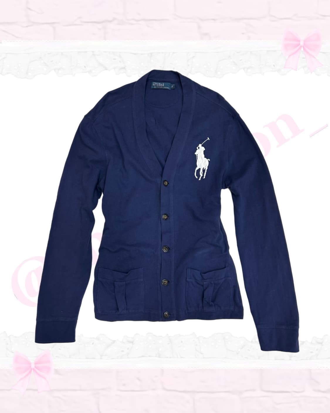 폴로 고전 빅포니 네이비 가디건 상품이미지1