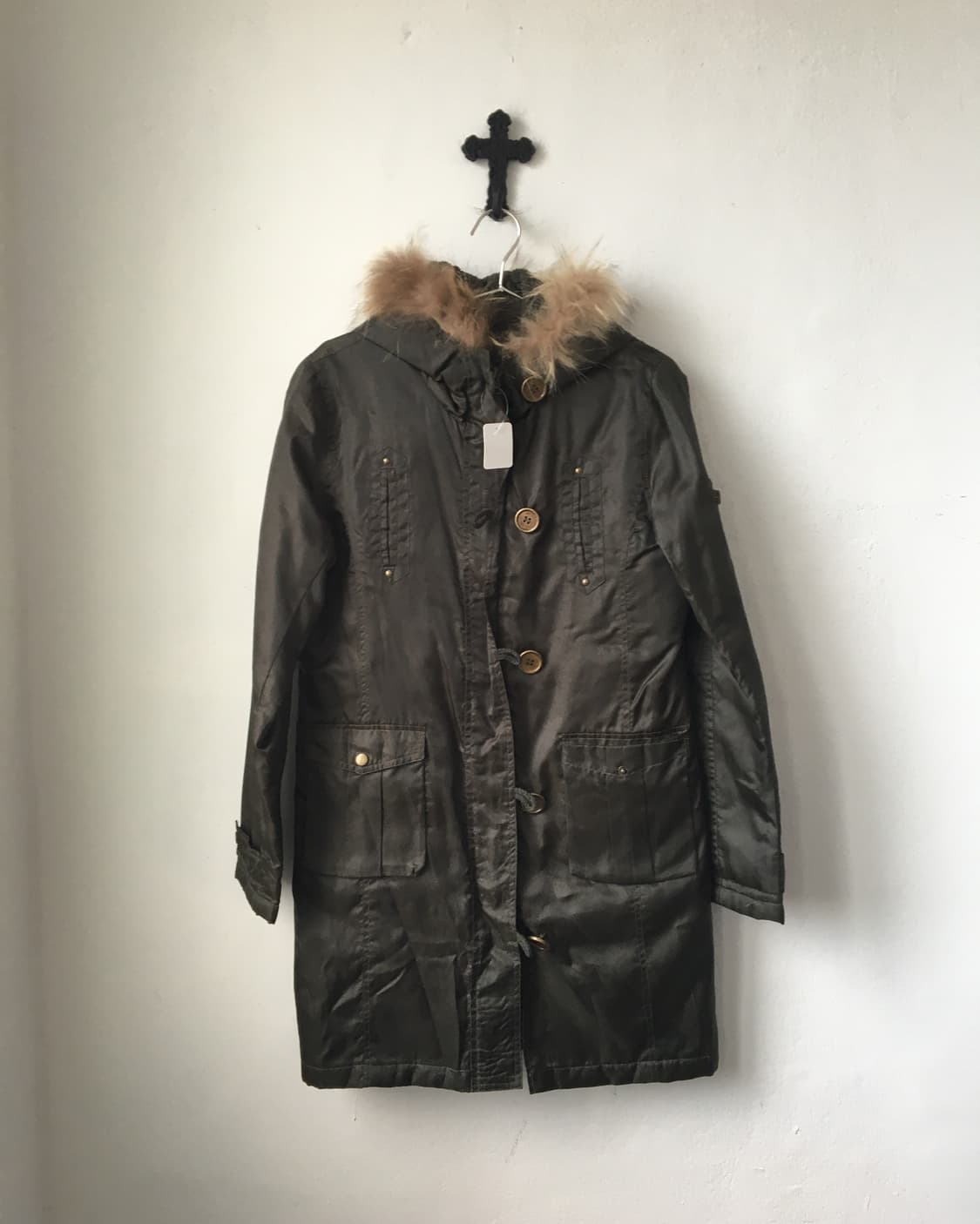 Fake fur hood filed jacket 상품이미지2