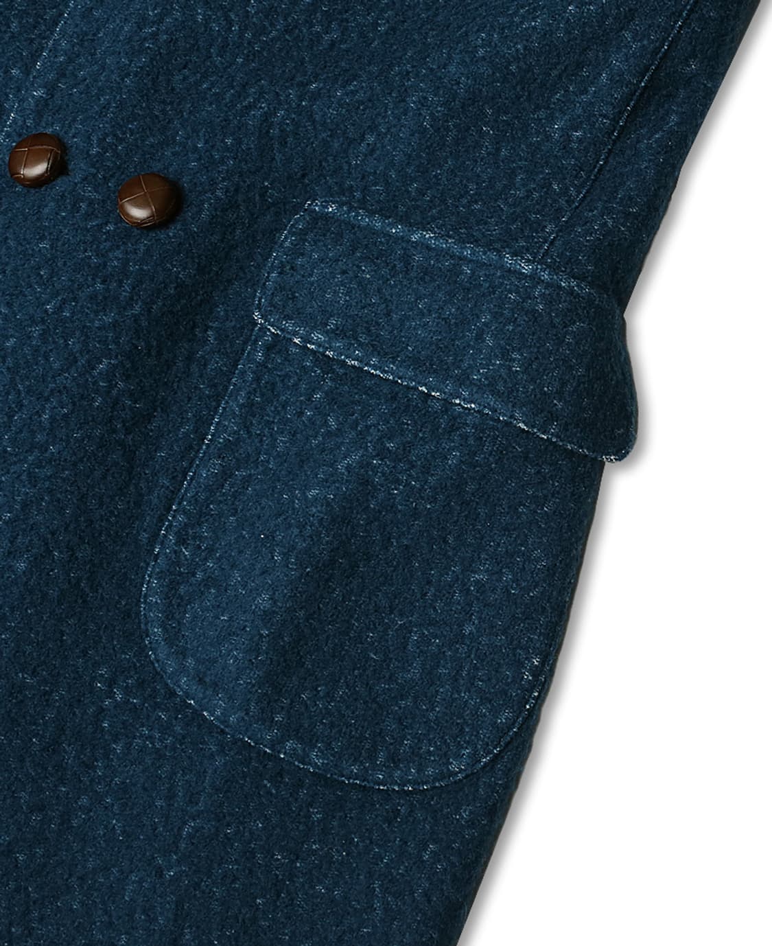 헤보 [Hevo] 청록 코튼 라나 버진 울 이태리 더블 코트 상품이미지4