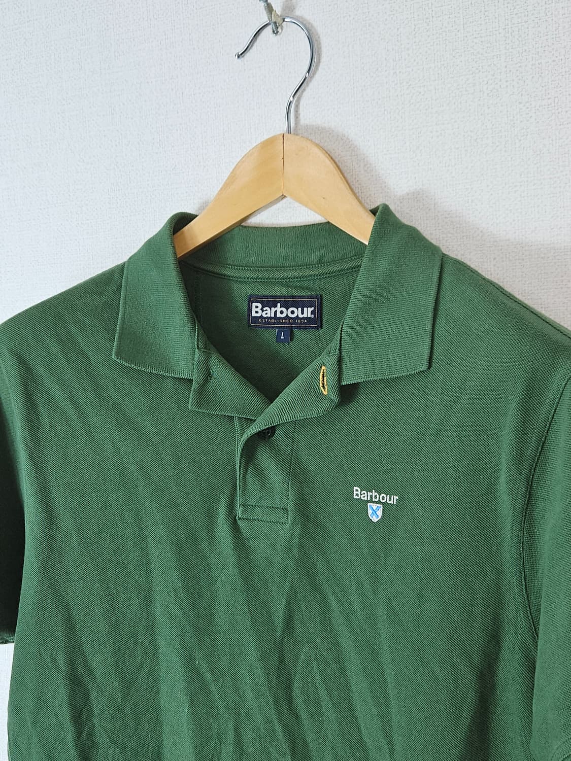 바버 스포츠 폴로 카라티 반팔 피케 올리브그린 L 정품 상품이미지1