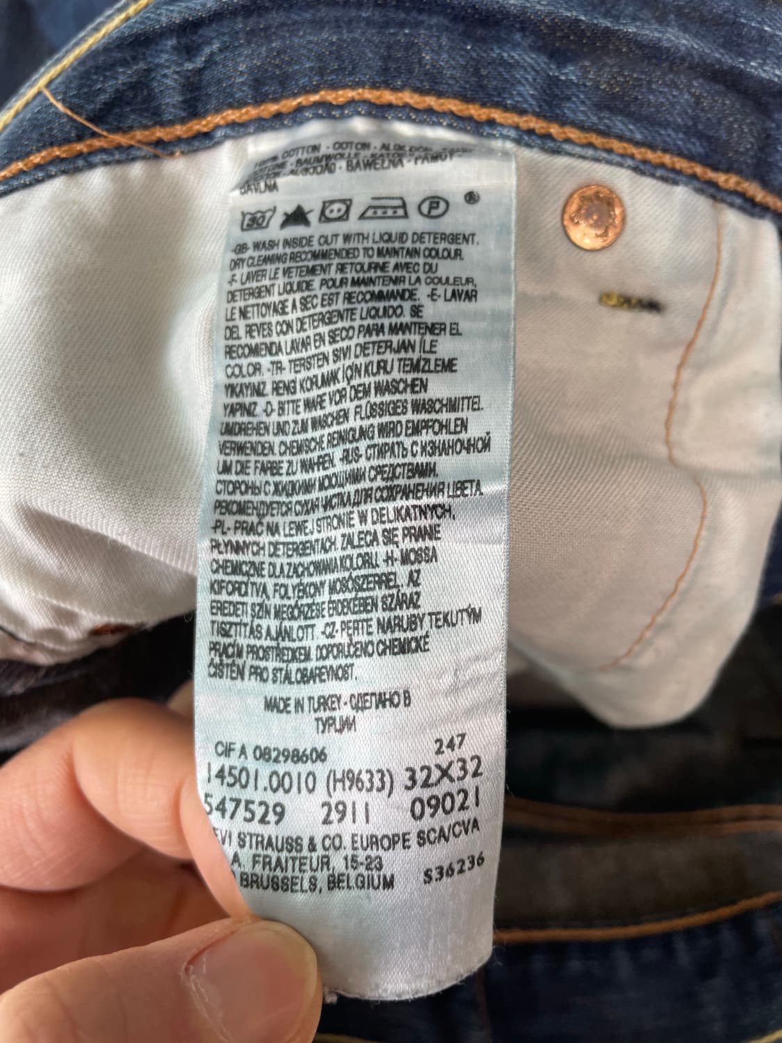 Levi’s 501 데님 팬츠 (중청 워싱) 상품이미지5