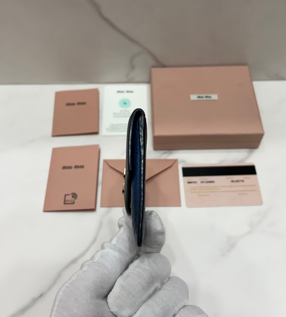 [정품] 미우미우 블루 카드지갑 상품이미지6