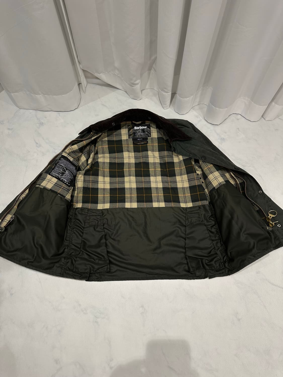 바버 비데일 왁스 자켓 세이지 38 사이즈 상품이미지3