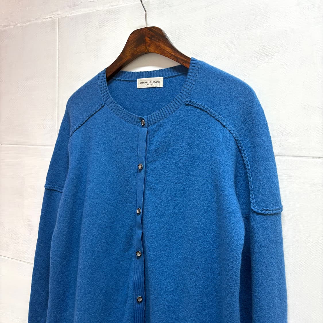 GIANNI LO GIUDICE 울 블루 리본 가디건  상품이미지2