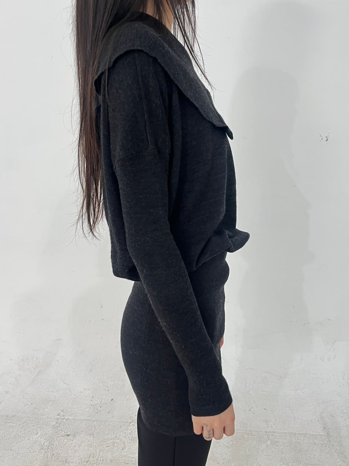 All saints unbal zipper knit opc 상품이미지5