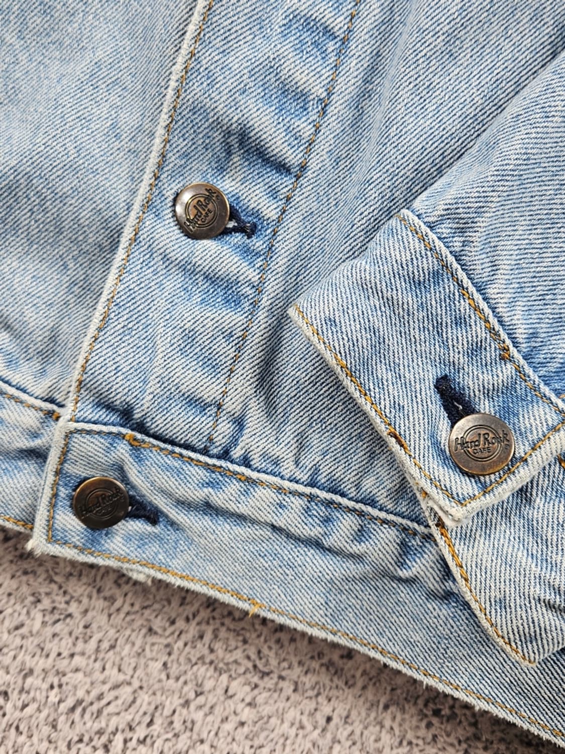 하드락카페 자수 백로고 데님 트러커 자켓 ( S ) / 8737 상품이미지9