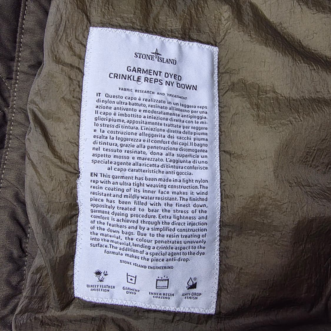 {클로젯}[L][여분단추 구성]스톤아일랜드 크링클랩스 후드 숏 대운 패딩 상품이미지6