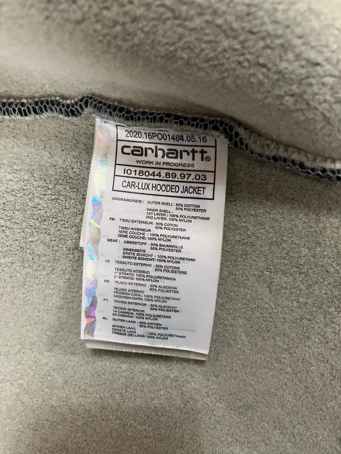 칼하트 럭스 후드집업 로거 자켓 M 상품이미지6