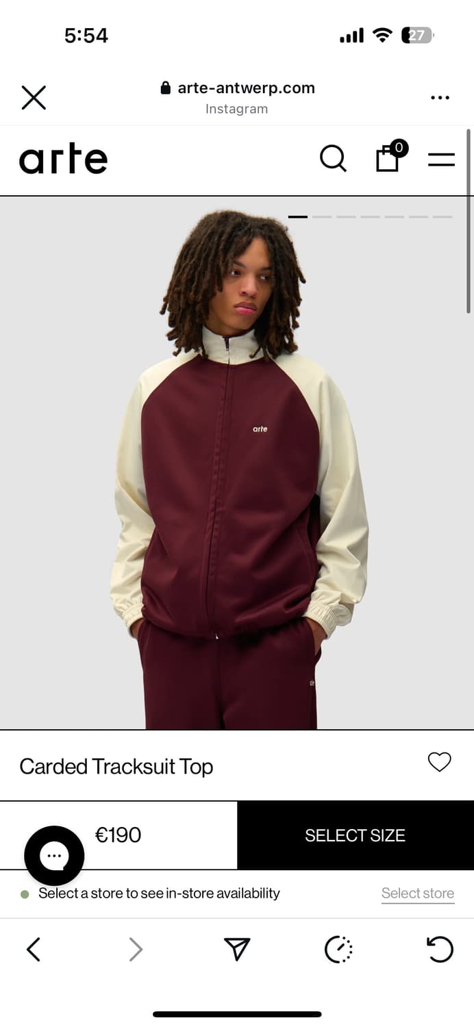 Arte Carded Tracksuit Top 아르떼 트렉 수트 탑 S 상품이미지1