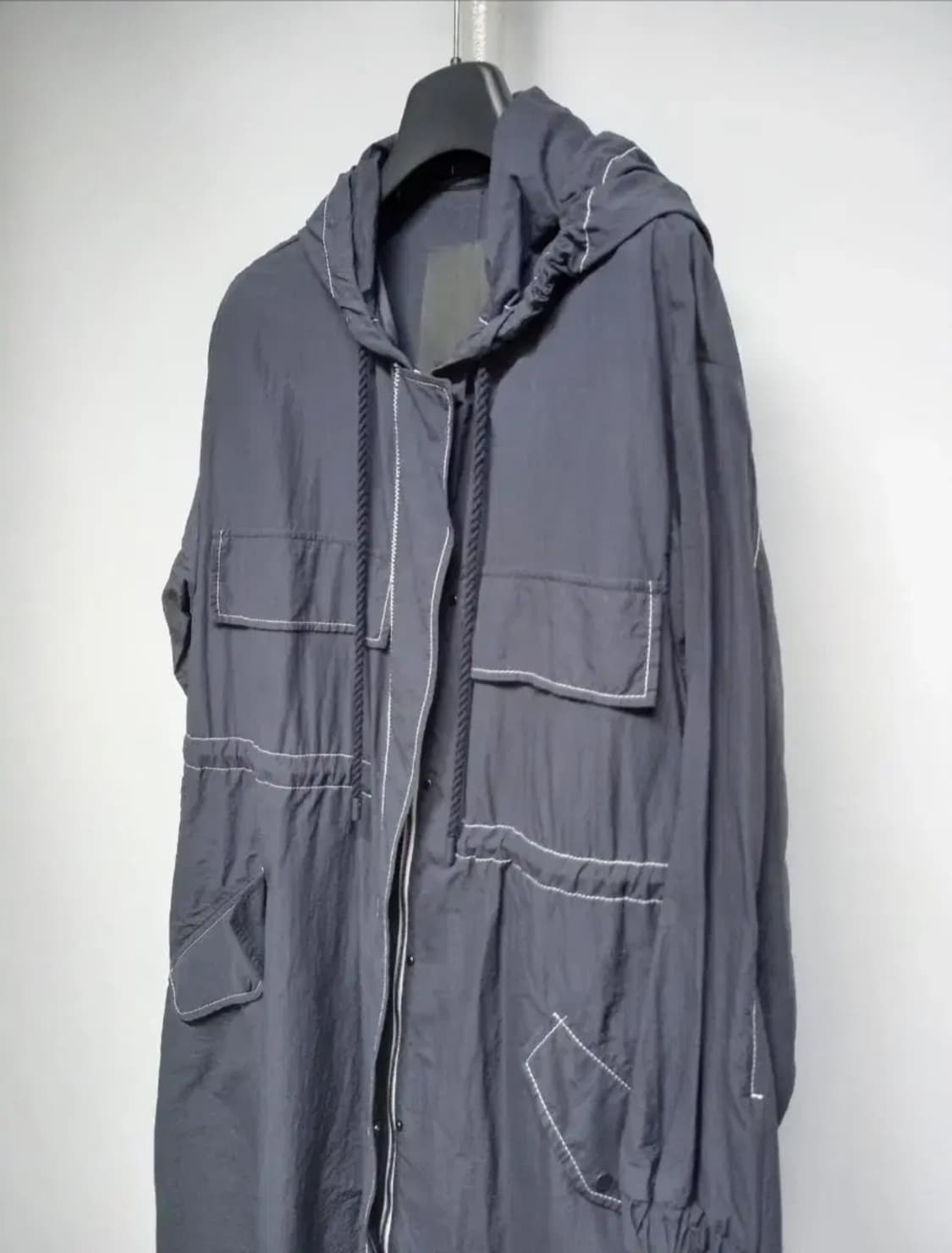 데코 춘추 홀겹 후드 얇은포코노 롱 바람막이 F 상품이미지5