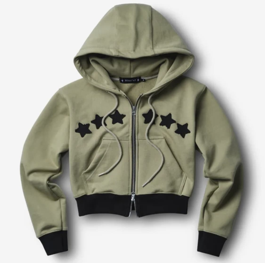 블루썬플라워 에센셜 투웨이 크롭 후드집업 상품이미지1