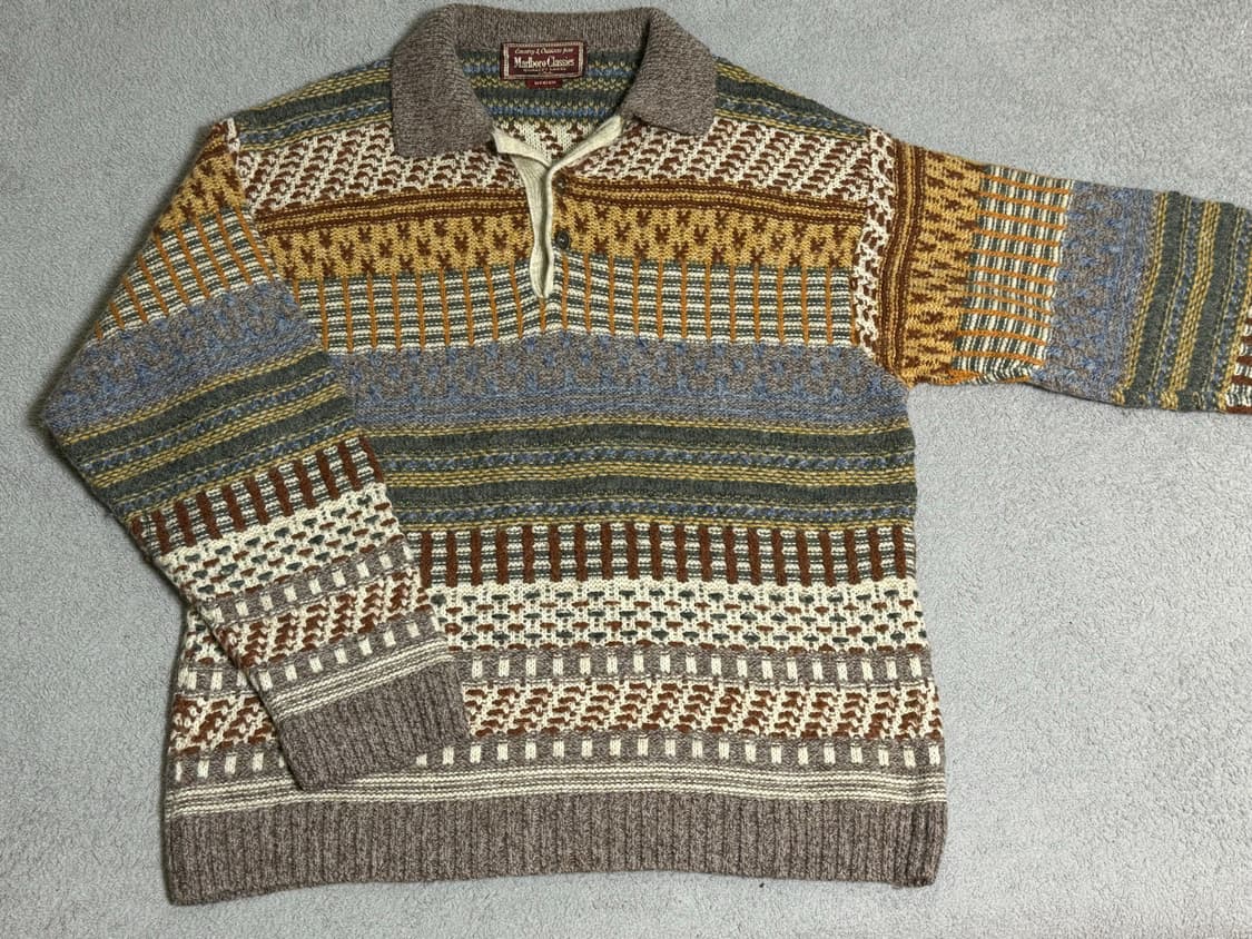 🇮🇹 Marlboro classics 말보로 클래식 알파카 에스닉니트 상품이미지2