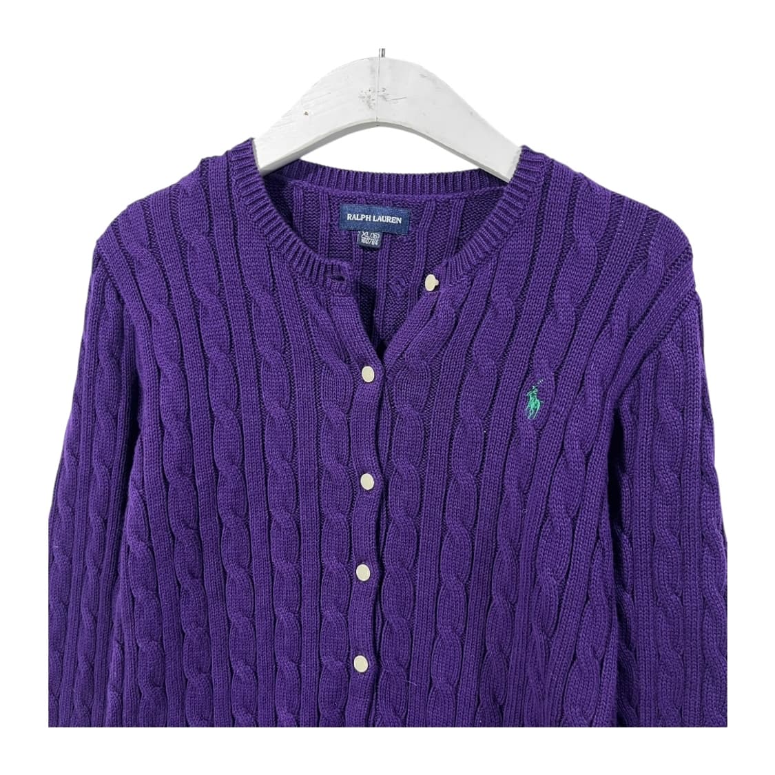 [POLO] 폴로랄프로렌 프릴 꽈배기 니트 가디건 상품이미지2