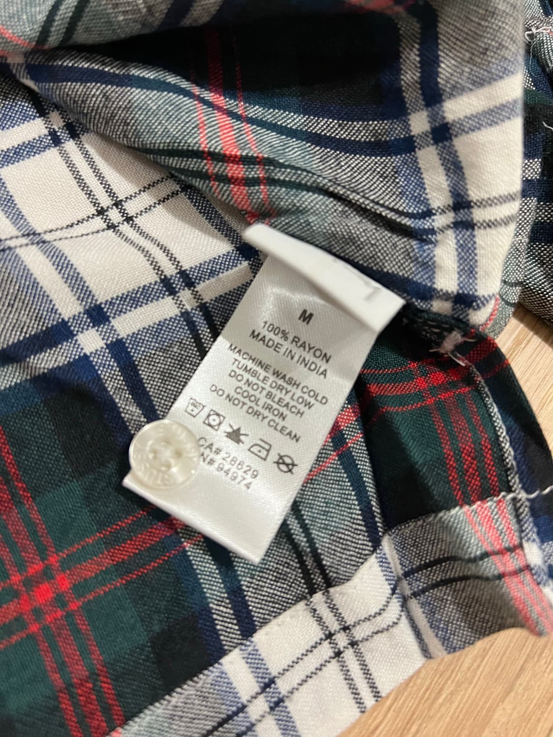 스투시 레이온 체크셔츠 M 상품이미지3