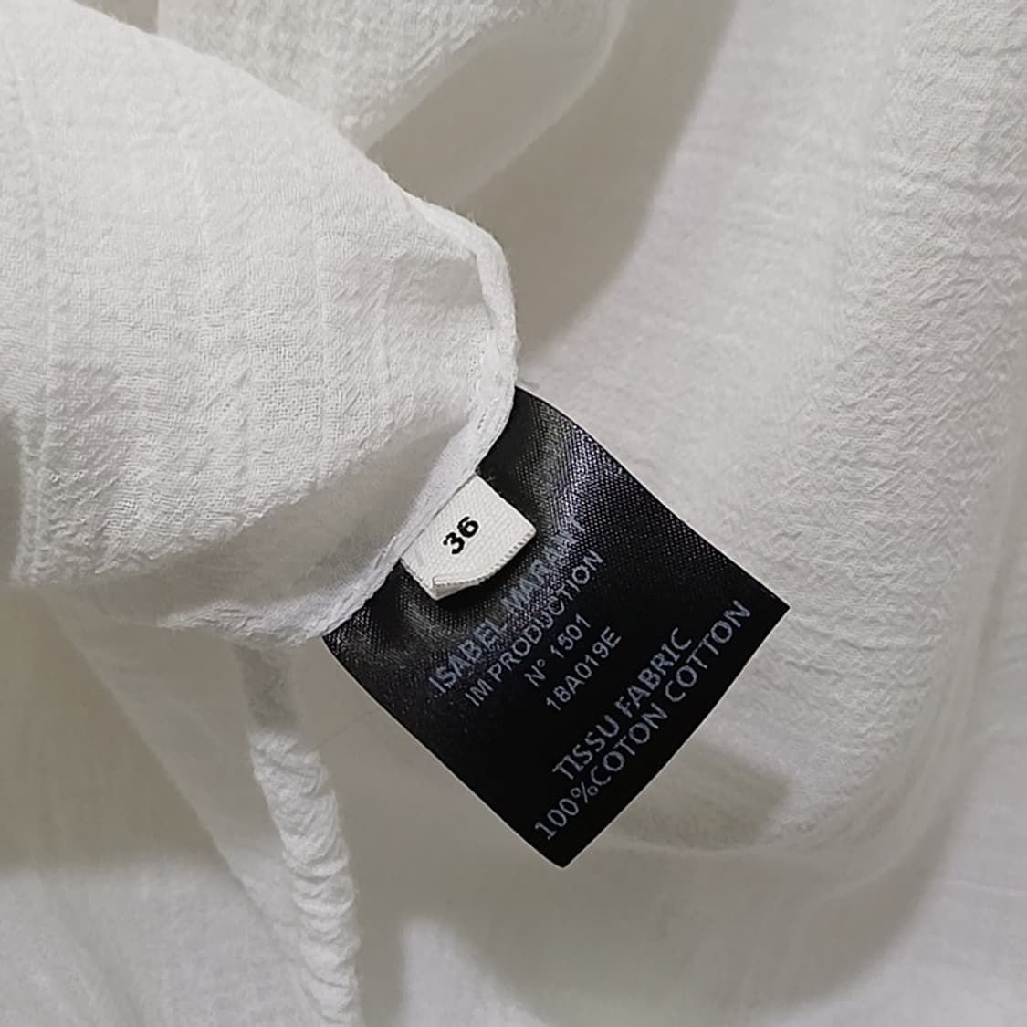 정품 이자벨마랑 여름 긴팔 블라우스 여성 36 흰색 사랑봉봉 상품이미지4