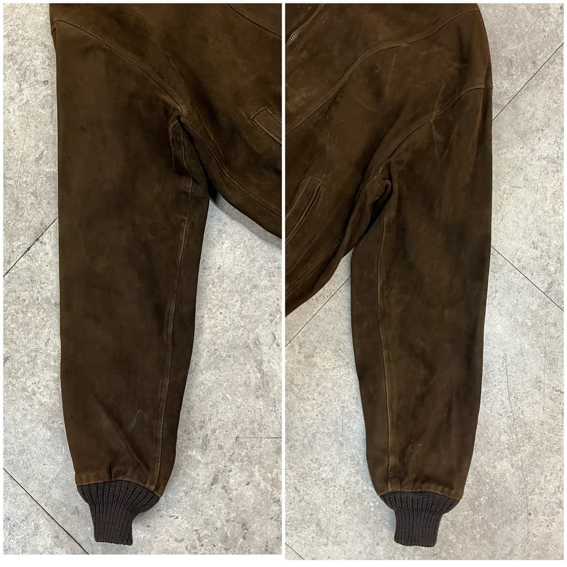 빈티지 스웨이드 집업 자켓 브라운 XL #csz2335 상품이미지7