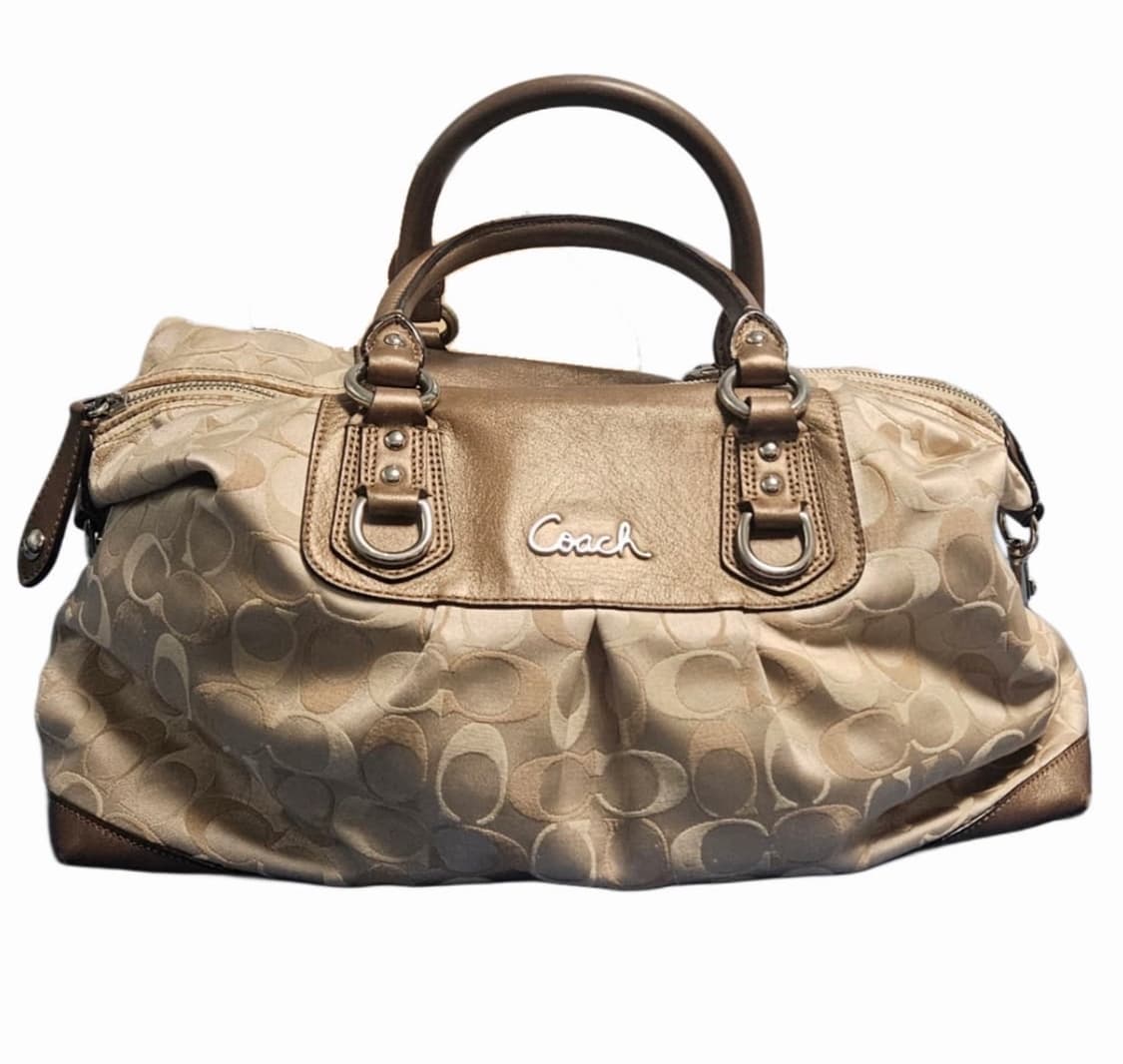 코치 COACH 시그니처 자카드 베이지 2way 핸드백 숄더백 여자가방 상품이미지2