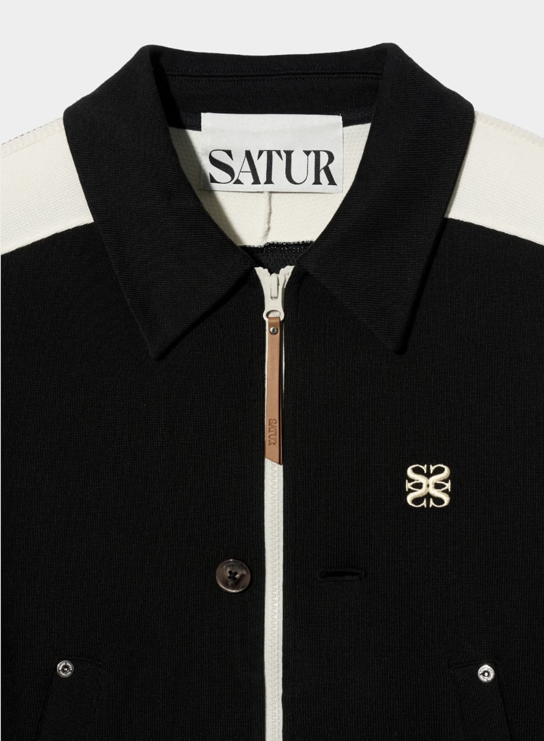 세터 테디자켓 봄버 카라 트랙집업 블랙 S사이즈 상품이미지3