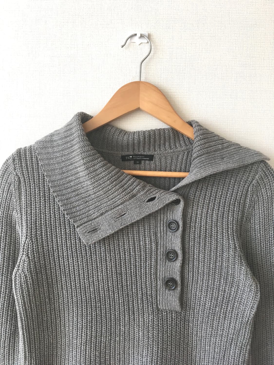 빈티지 사이드 버튼 니트 상품이미지5