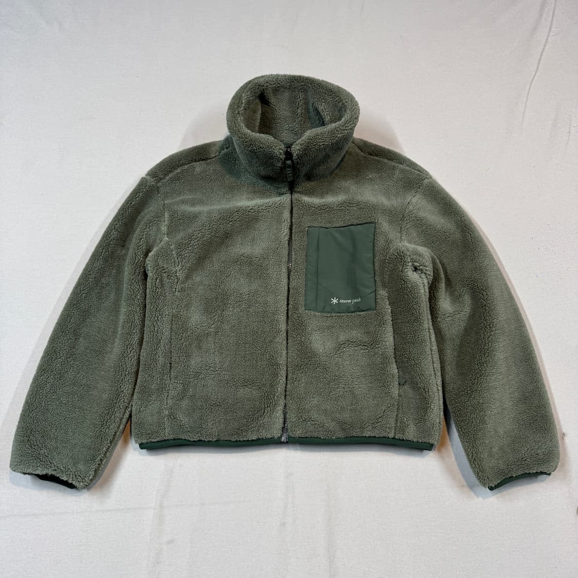 M) 스노우피크 플리스 자켓 올리브 그린 상품이미지1