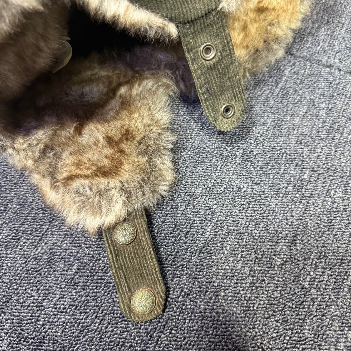 본더치 유니크 코듀로이 털 카키 트루퍼햇 볼캡  상품이미지10