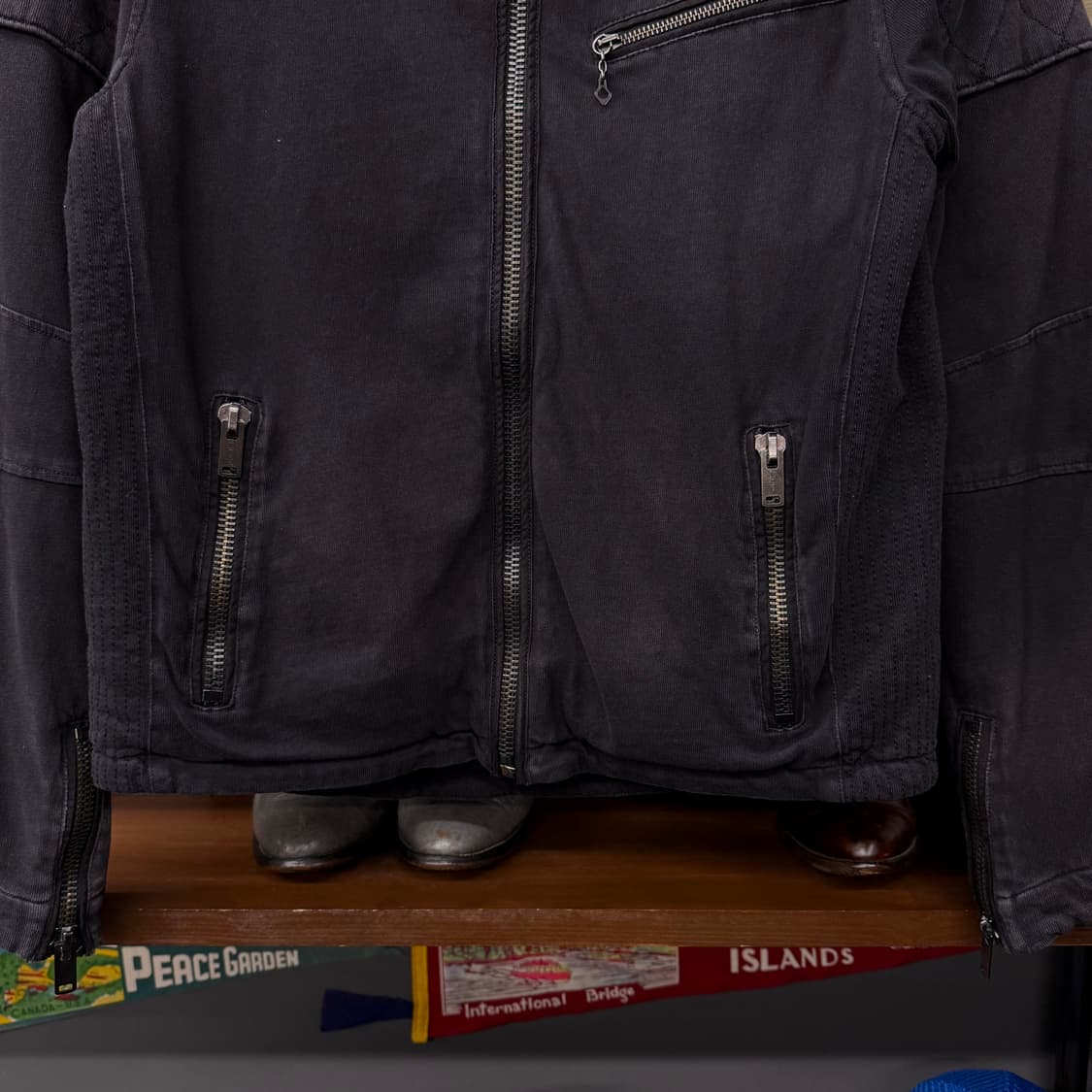 폴로 랄프로렌 신형 라벨 피그먼트 워싱 코튼 바이커 라이더 자켓 N238 상품이미지4