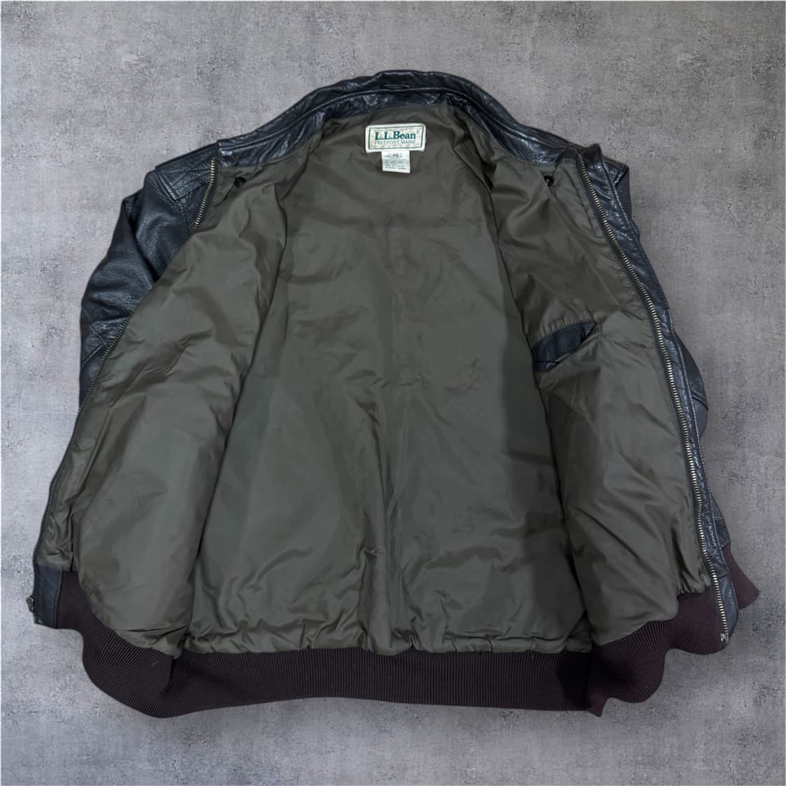 USA made)엘엘빈(llbean) A-2 레더자켓 46 상품이미지5