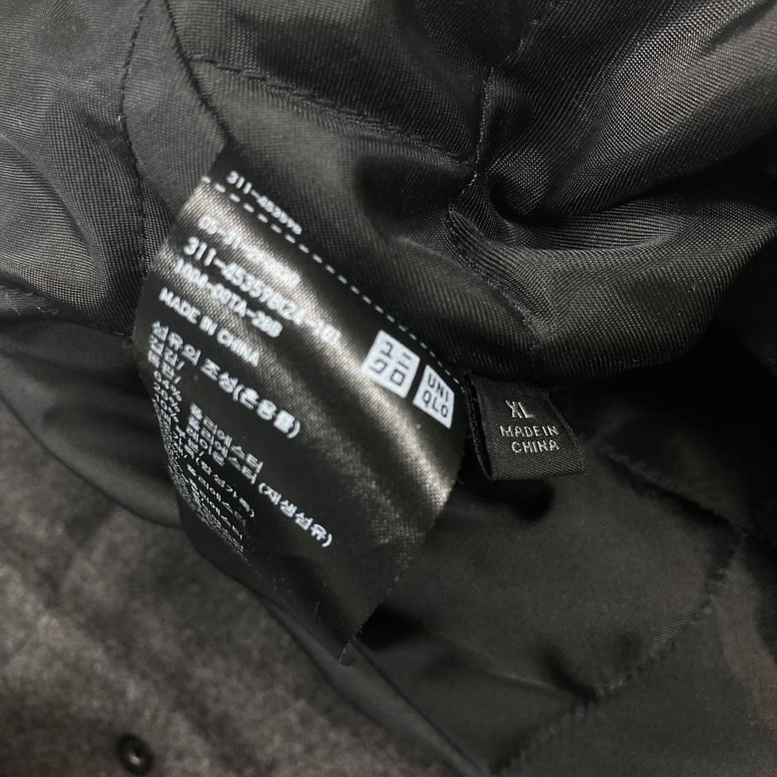 유니클로 믹스 컬러 울 레더 스타디움 바시티 자켓 상품이미지3