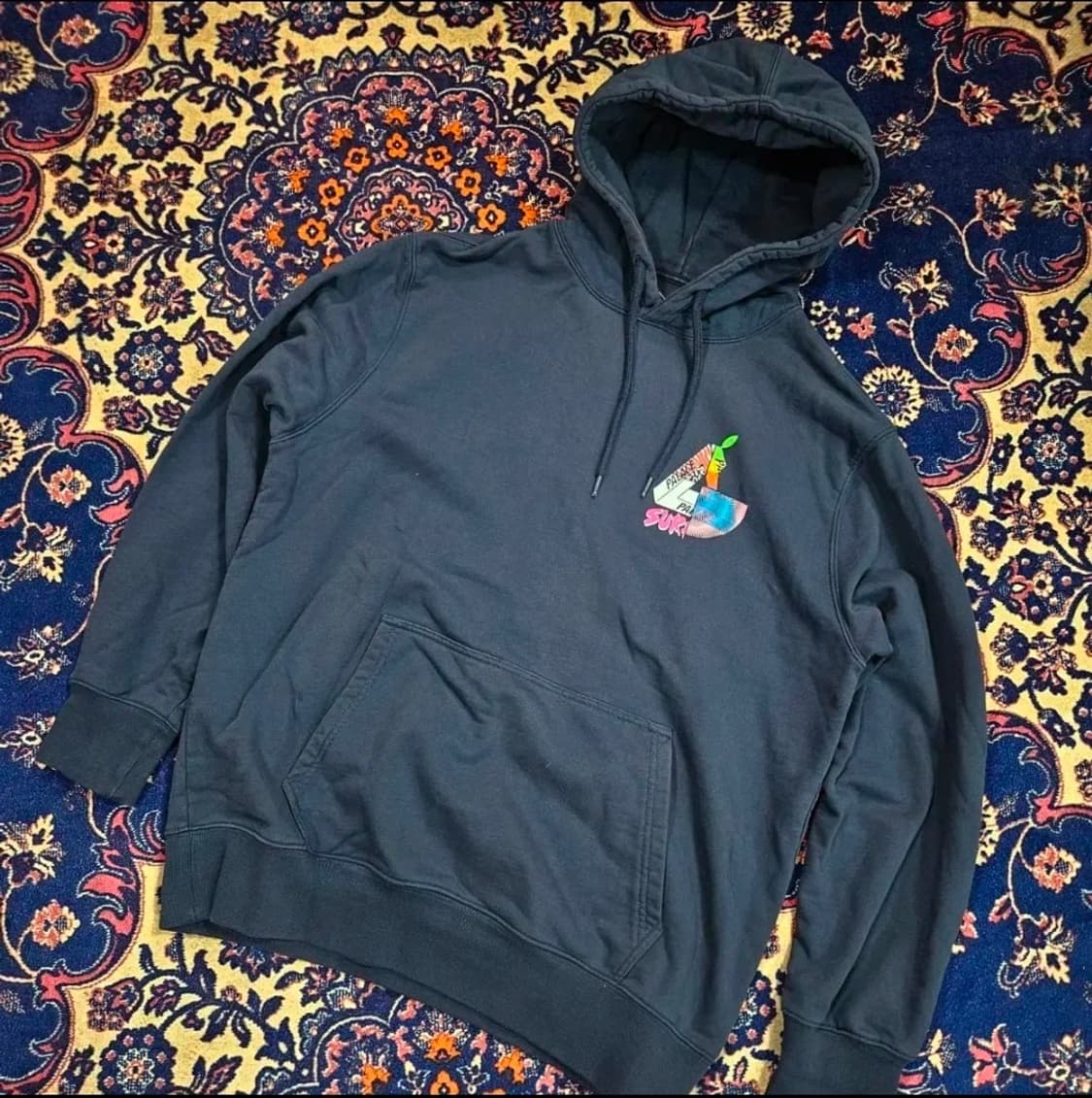 팔라스(PALACE) 믹스업 네이비 후드 티셔츠 상품이미지1